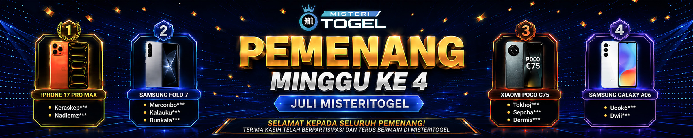 Pemenang Event Juli minggu 4